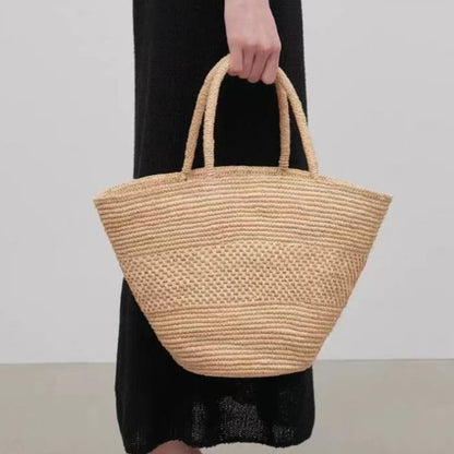 Fashion Beach Natural Raffia Straw Bags Large Shoulder Handbag Lady Purse Tote Hand Bag